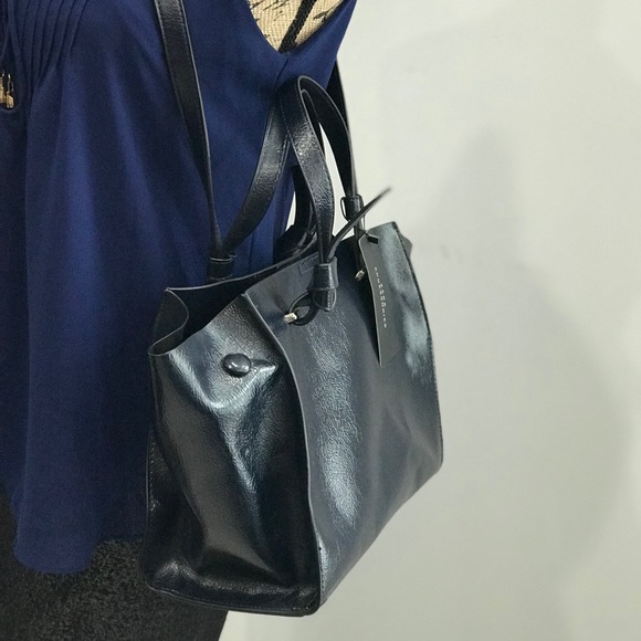 NWT Zara navy blue medium handbag - Picture 3 of 8